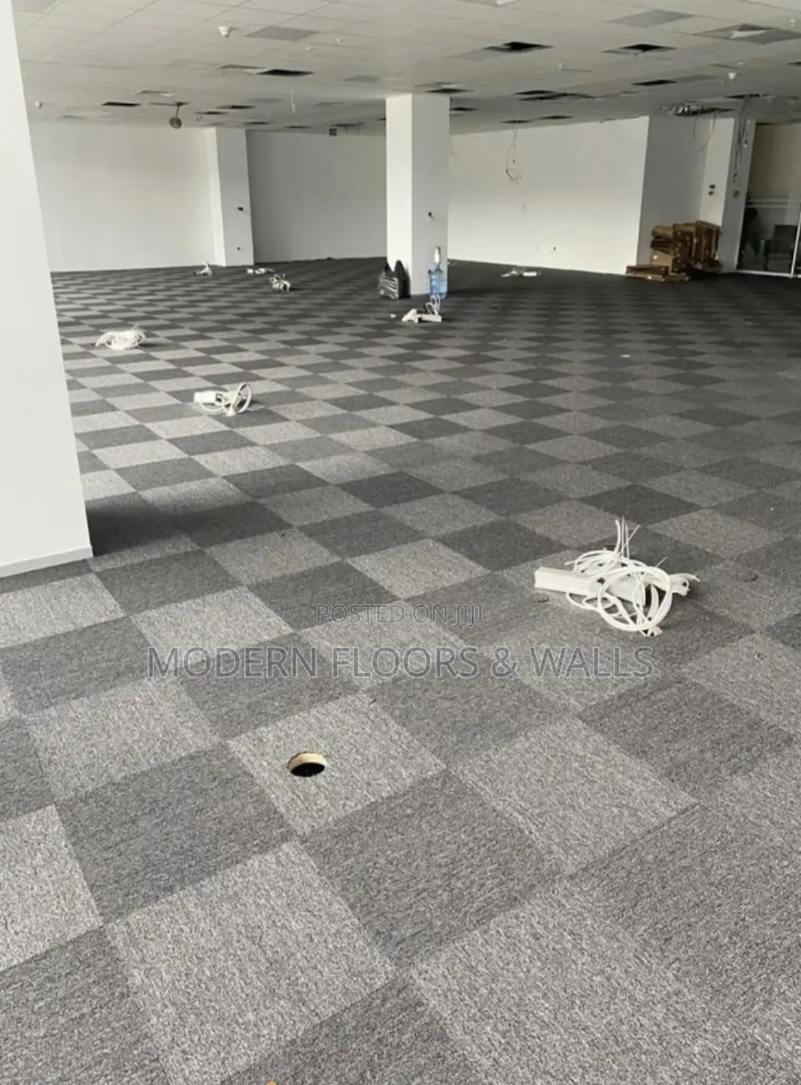 NA09 Grey 50cm × 50cm Carpet Floor Tiles