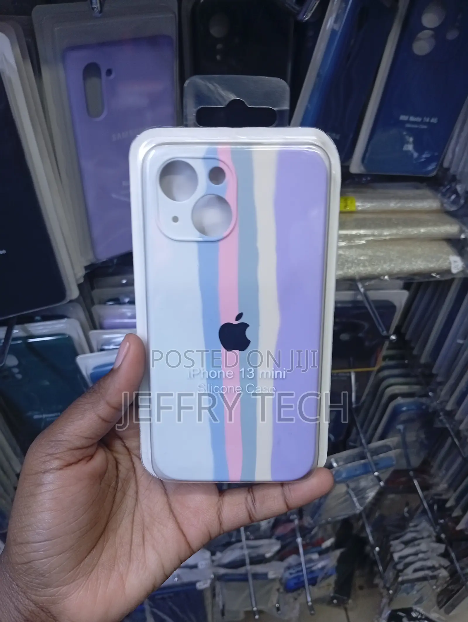 Rainbow Liquid Silicone Case for the Apple iPhone 13 Mini