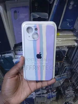 Rainbow Liquid Silicone Case for the Apple iPhone 13 Mini