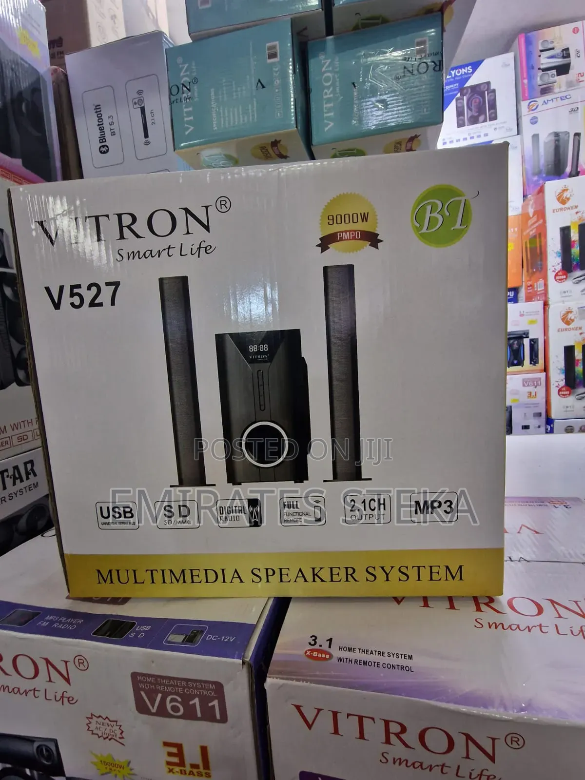 Vitron V527 - 2.1 CH Multimedia Speaker, BT/USB/SD/FM - 9000W (1YR WRT