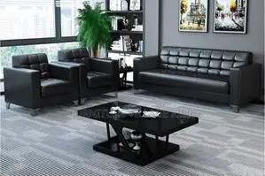Office Sofa; 5-Seater Executive Leather Office Sofa