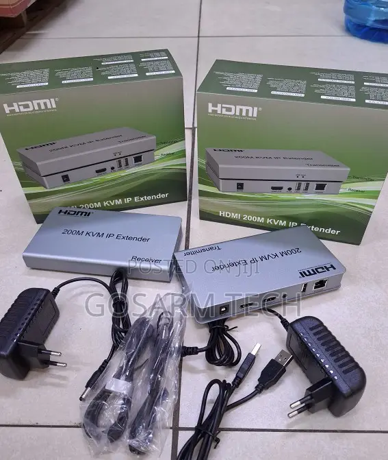 200M HDMI KVM USB Extender for Keyboard, Mouse and Display 200M
