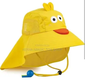 Kids Yellow Duck Wide Brim Sun Hat
