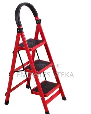Kroma 3 Stepper Red Aluminium Ladder