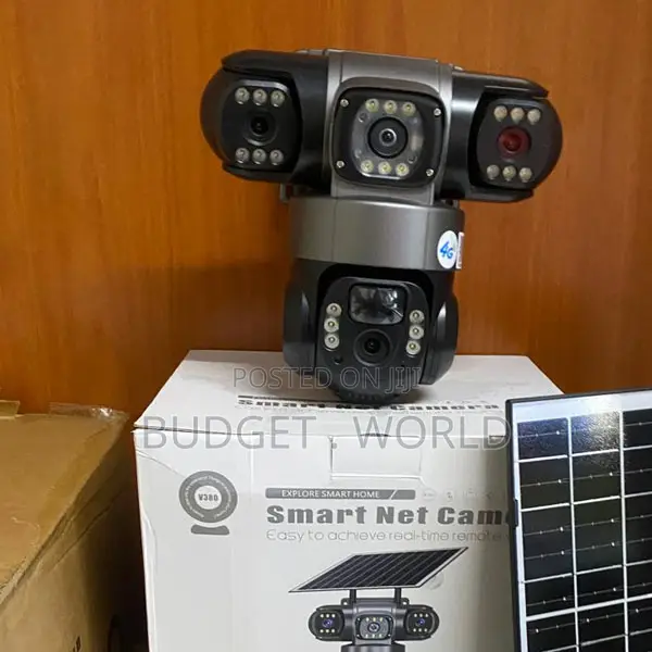 4G Triple Lens Solar CCTV Camera 360° Full HD Security Camera