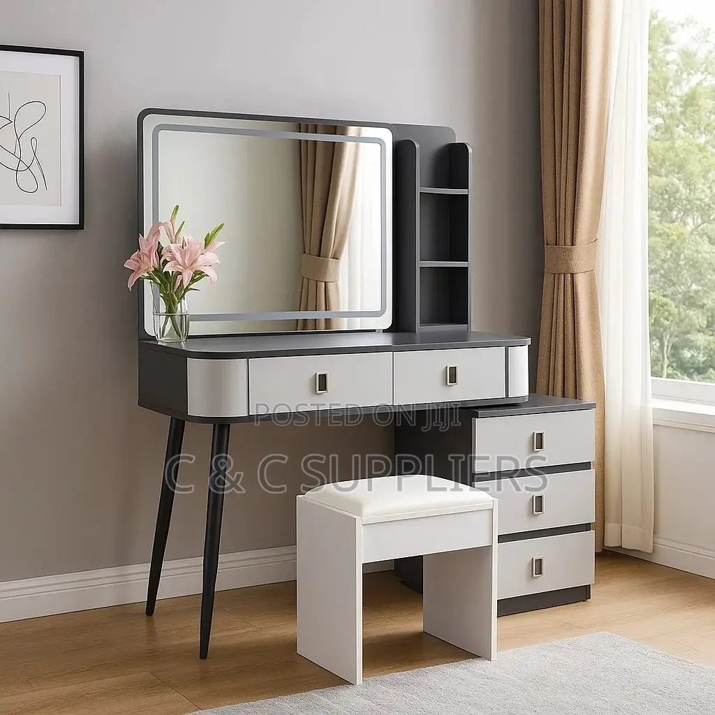 Modern Bedroom Dressing Table With Stool