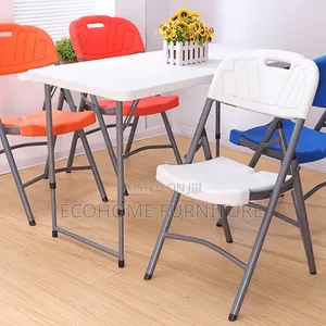 Foldable Chairs: Plastic With Metallic Frame