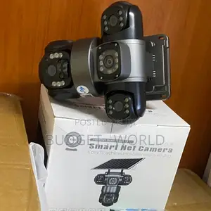 4G Solar Outdoor CCTV System With Triple Camera Lenses 360° View