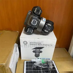 IP66 Waterproof Design 4g Triple Lens Solar CCTV Cam 360 12mp Full Hd