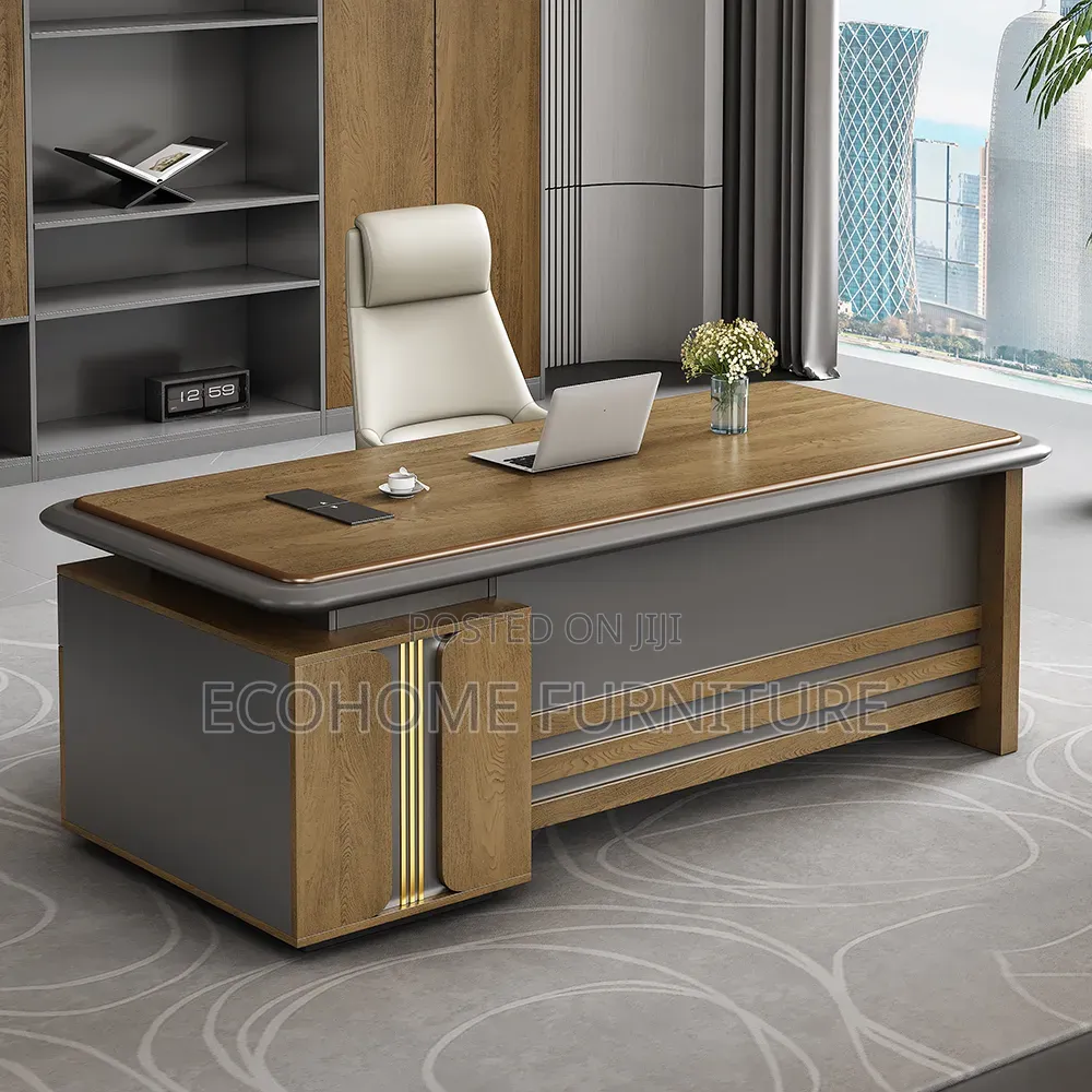 Executive Desk . 1.6m New Modern With Extension Drawers