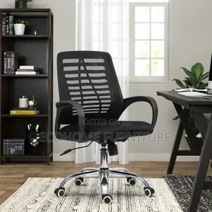Office Chair- Mid-Back, Mesh, Adjustable Height