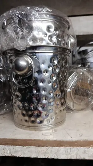 Steel Ice Bucket – Hammered Finish With Ring Handle