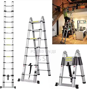 3.8M Telescopic Ladder 12.5FT Extension 1.9M+1.9M