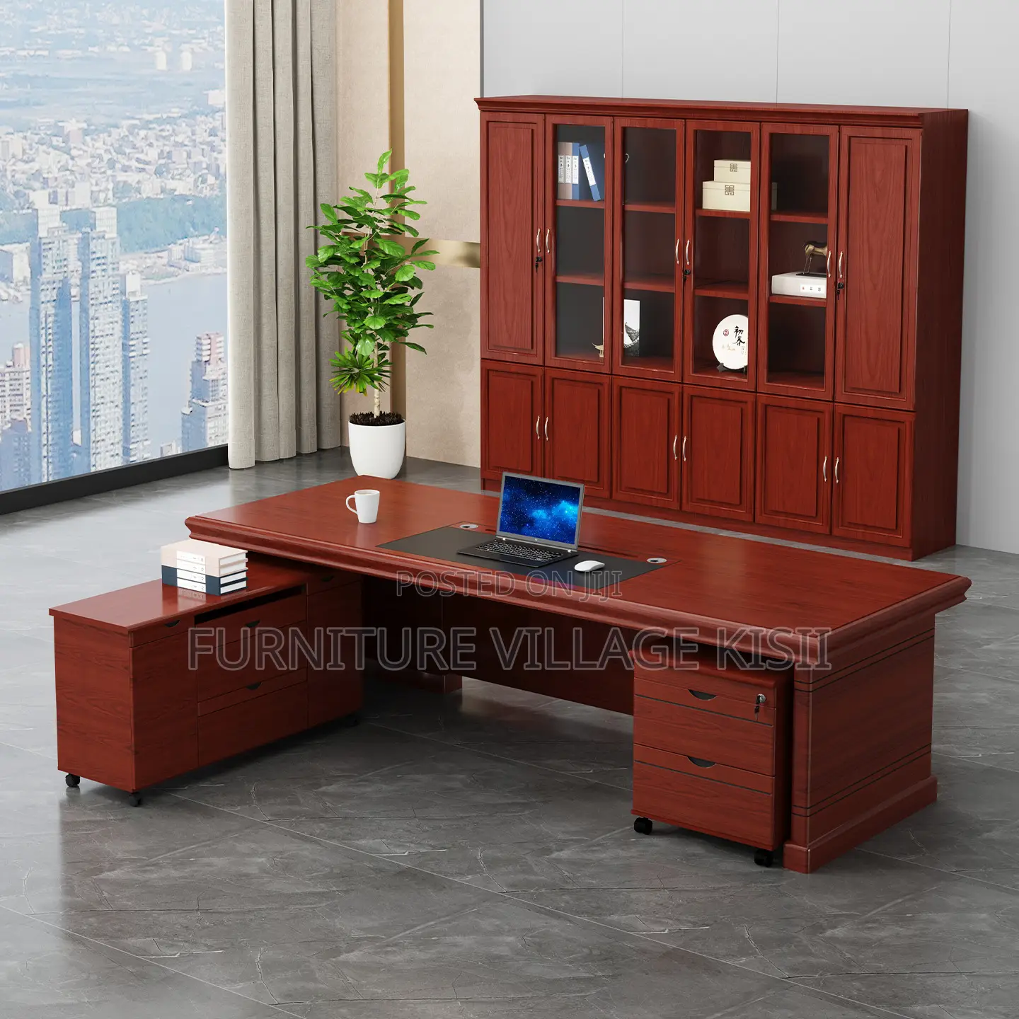 Office Desk: 1600mm L-Shaped Office Desk