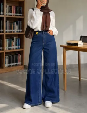 High-Waisted Wide-Leg Jeans.