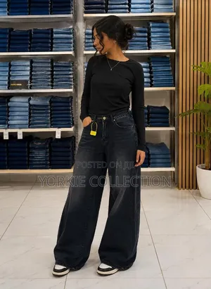 High-Waisted Wide-Leg Jeans.