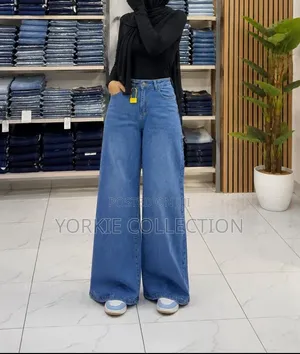 High-Waisted Wide-Leg Jeans.