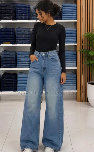 High-Waisted Wide-Leg Jeans.