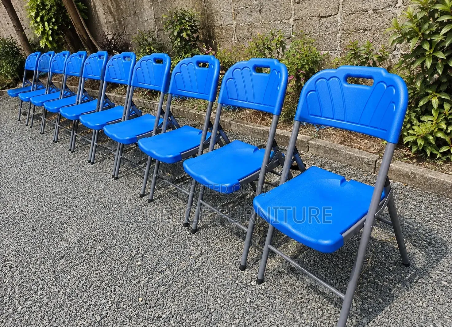 Foldable Chair;Blue Plastic Folding Chairs – Portable