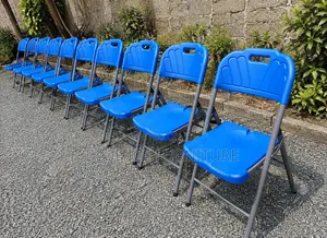 Foldable Chair;Blue Plastic Folding Chairs – Portable