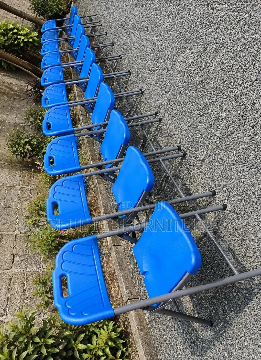 Foldable Chair;Blue Plastic Folding Chairs – Portable