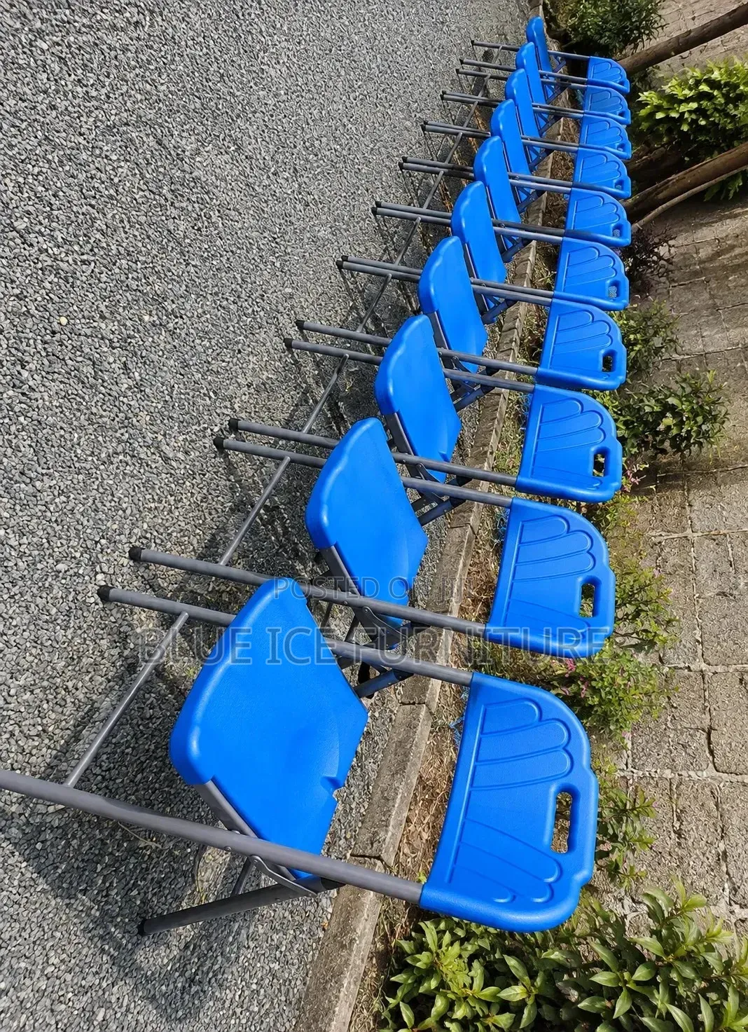 Foldable Chair;Blue Plastic Folding Chairs – Portable