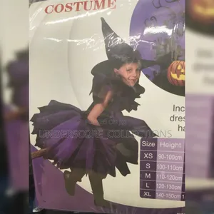 Purple and Black Tiered Tutu Witch Costume for Girls