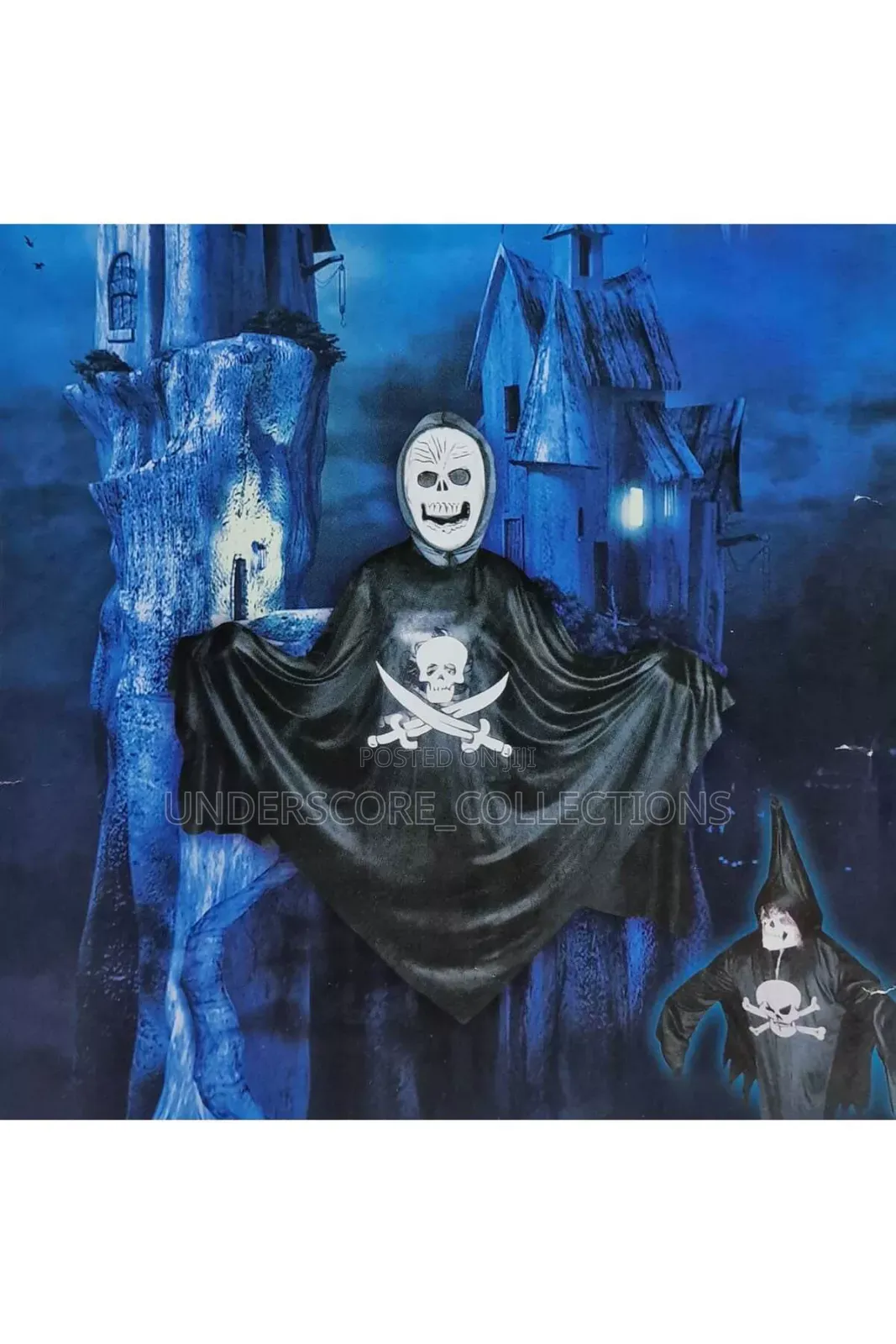 Halloween Fancy Dress Costume / Skeleton Ghost Robe