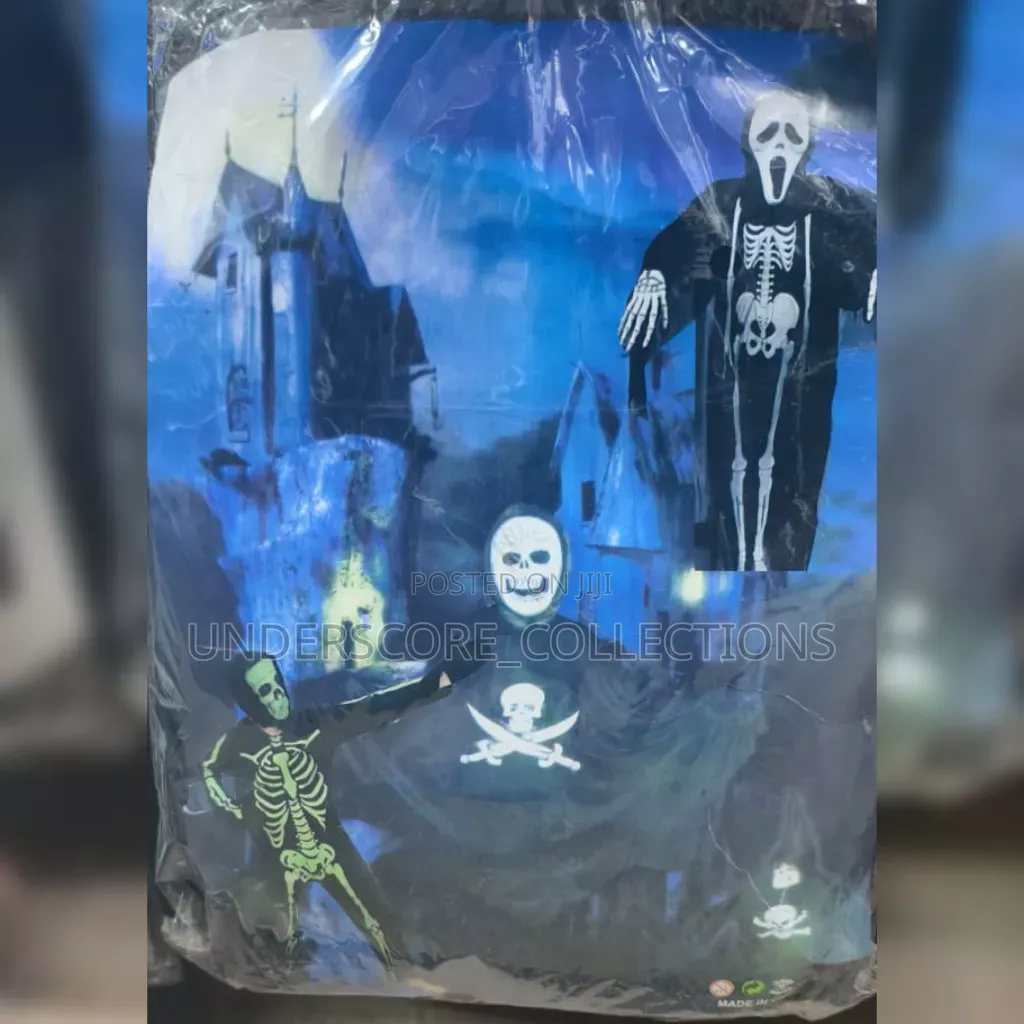 Halloween Fancy Dress Costume / Skeleton Ghost Robe
