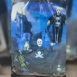 Halloween Fancy Dress Costume / Skeleton Ghost Robe
