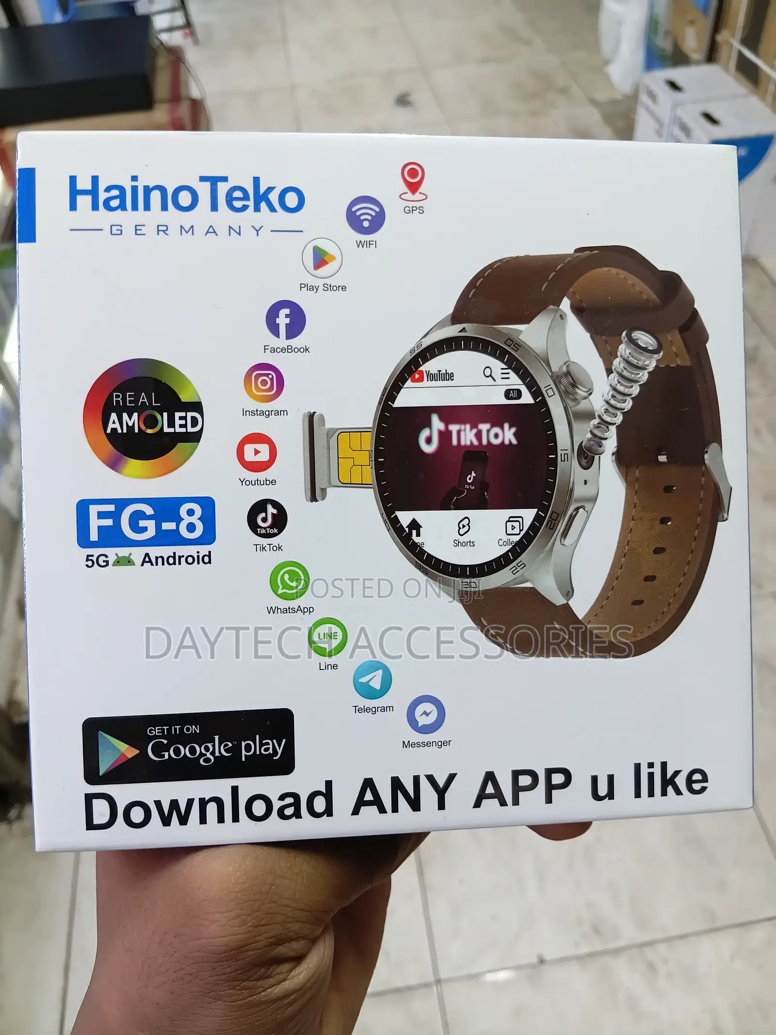 This Is a HainoTeko FG-8 5G Android Smartwatch.