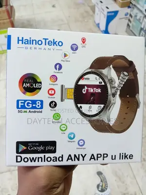Haino Teko FG8 Android Smartwatch 1.43 Inch AMOLED Display - Black