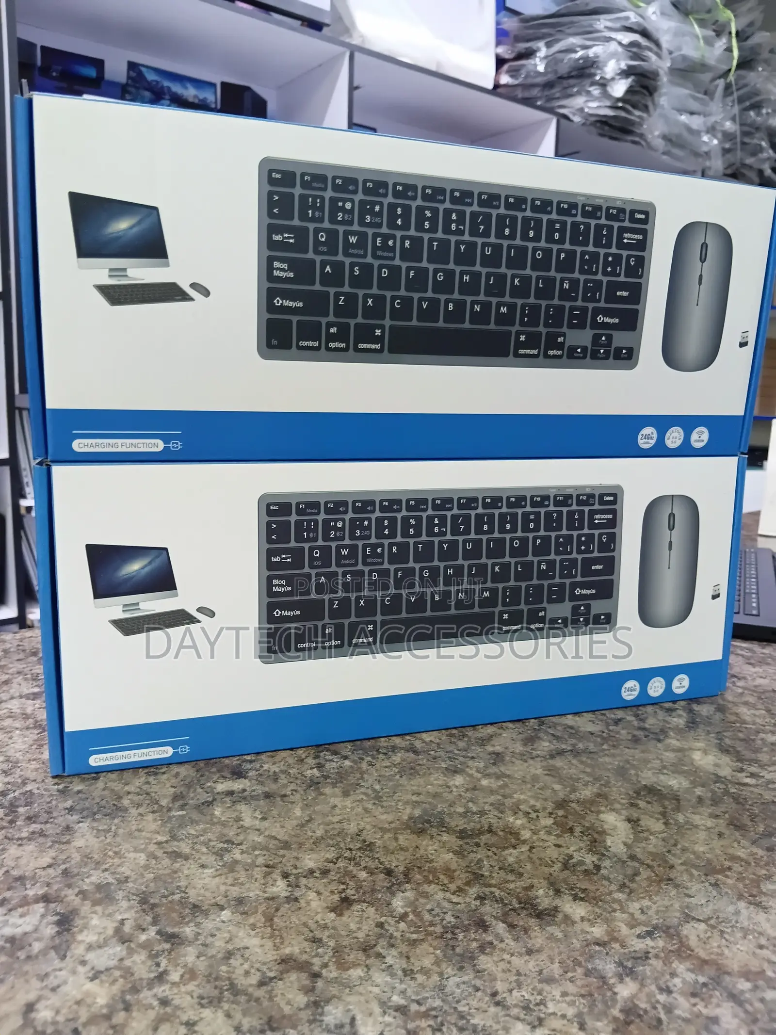 Rechargeable Wireless Keyboard and Mouse Combo Featuring a Slim Design