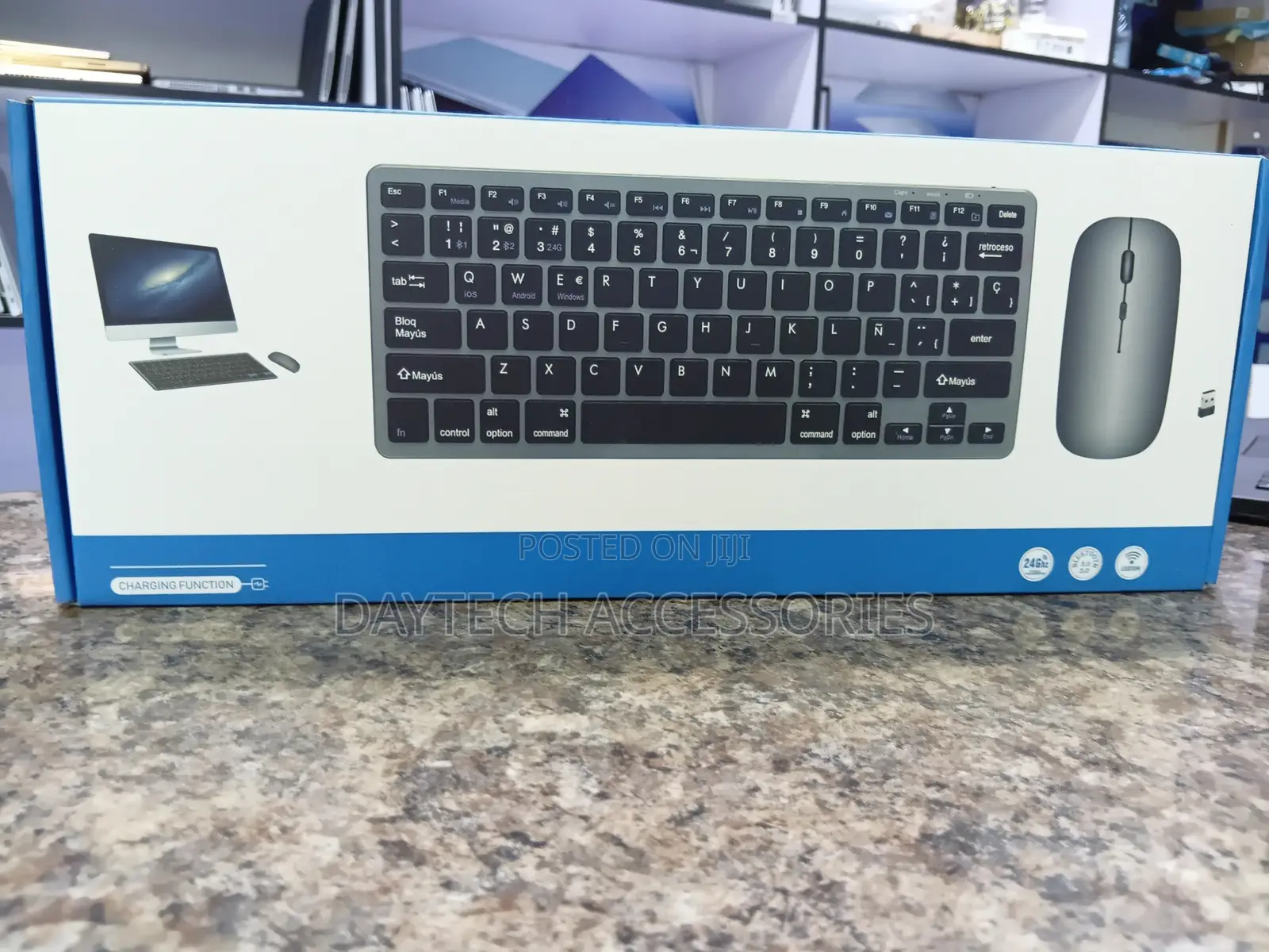 Rechargeable Wireless Keyboard and Mouse Kit Combo Set USB 2.4GHz