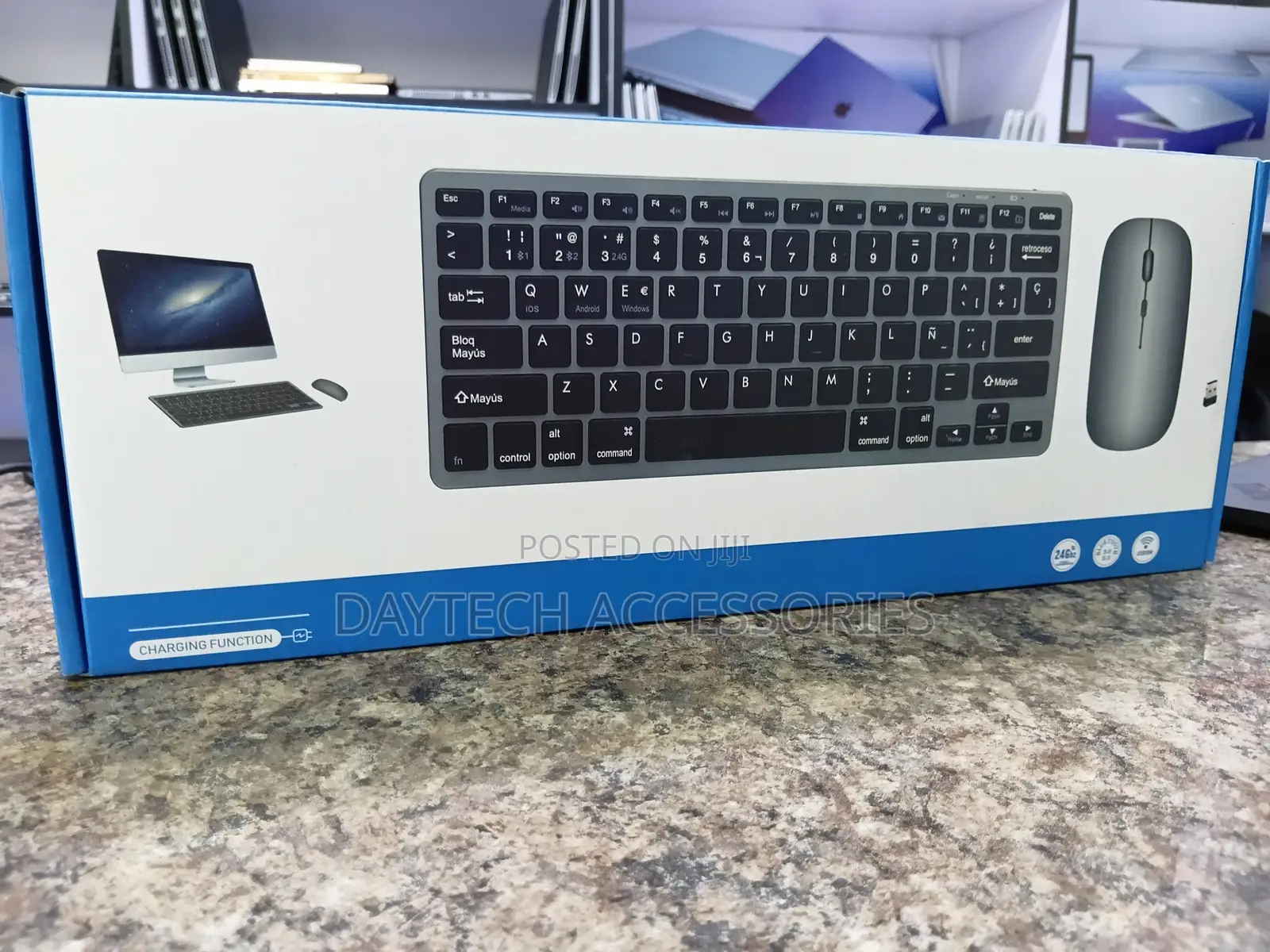 Rechargeable Wireless Keyboard and Mouse Kit Combo Set USB 2.4GHz