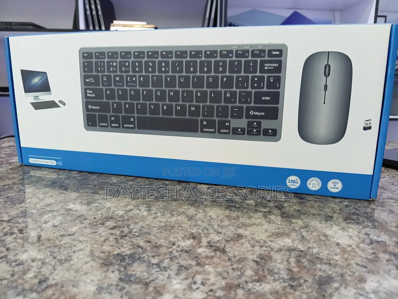 Rechargeable Wireless Keyboard and Mouse Kit Combo Set USB 2.4GHz