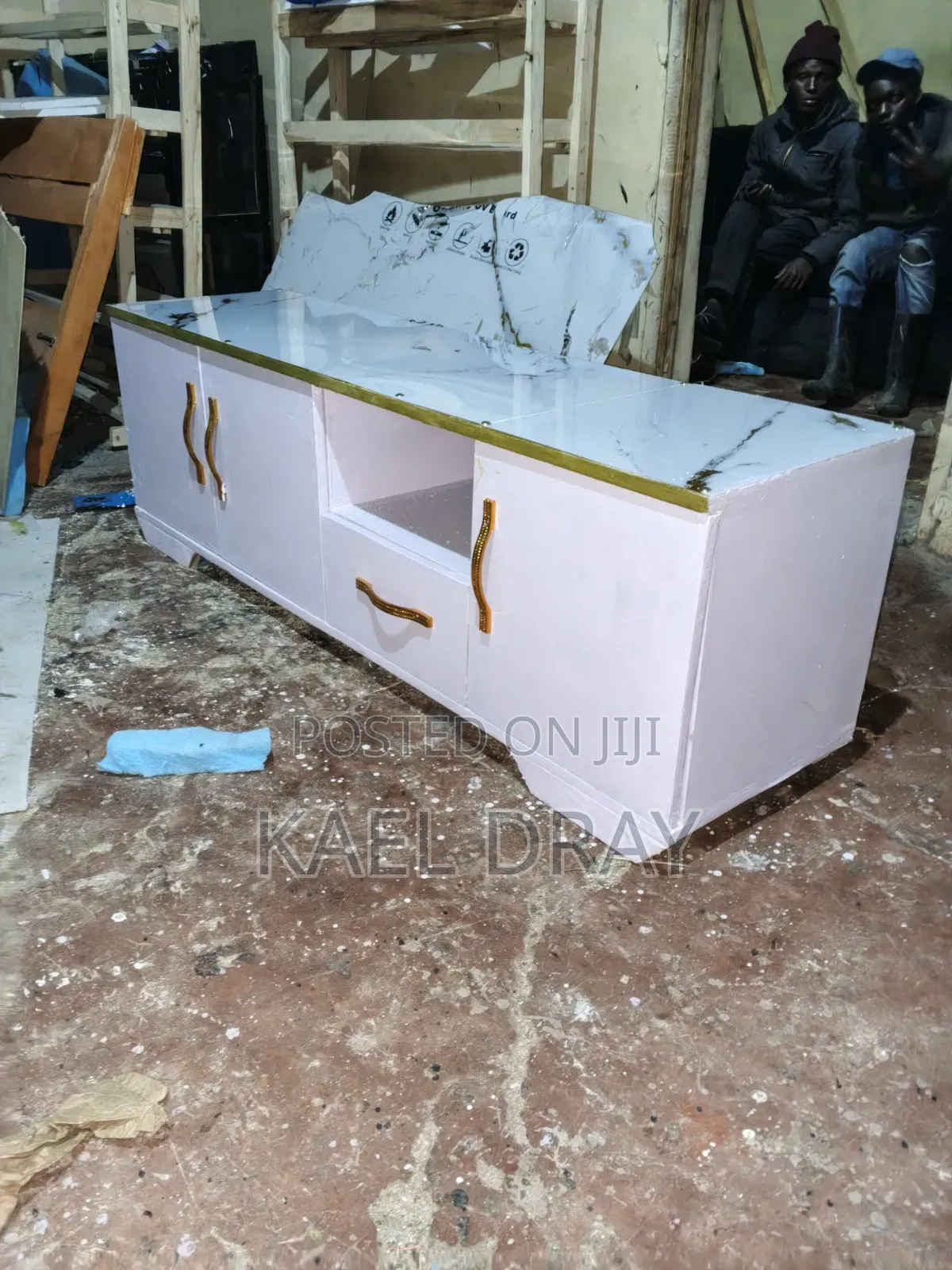 Marble-Top TV Stand Coffee Table