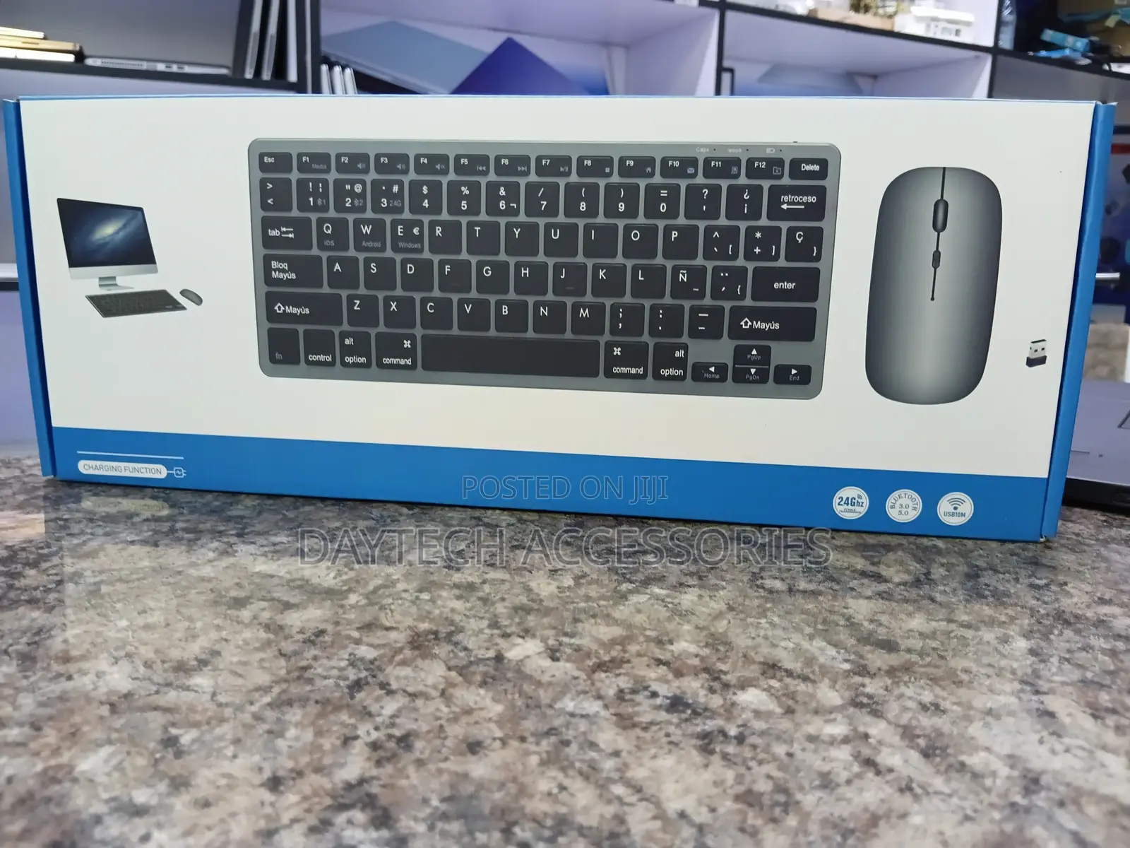 Rechargeable Bluetooth Keyboard Mouse KIT Wireless.