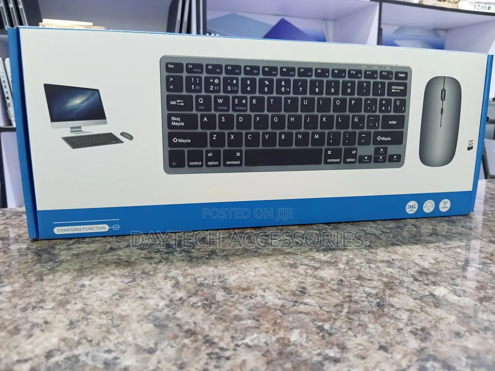 Rechargeable Bluetooth Keyboard Mouse KIT Wireless.