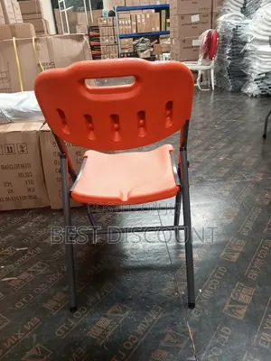 Plastic Folding Chair – Available in White,Blue Orange