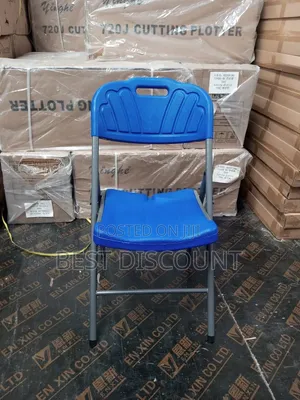 Plastic Folding Chair – Available in White,Blue Orange