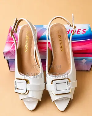 ZY SHOES Girls' Elegant White Buckle Slingback Sandals