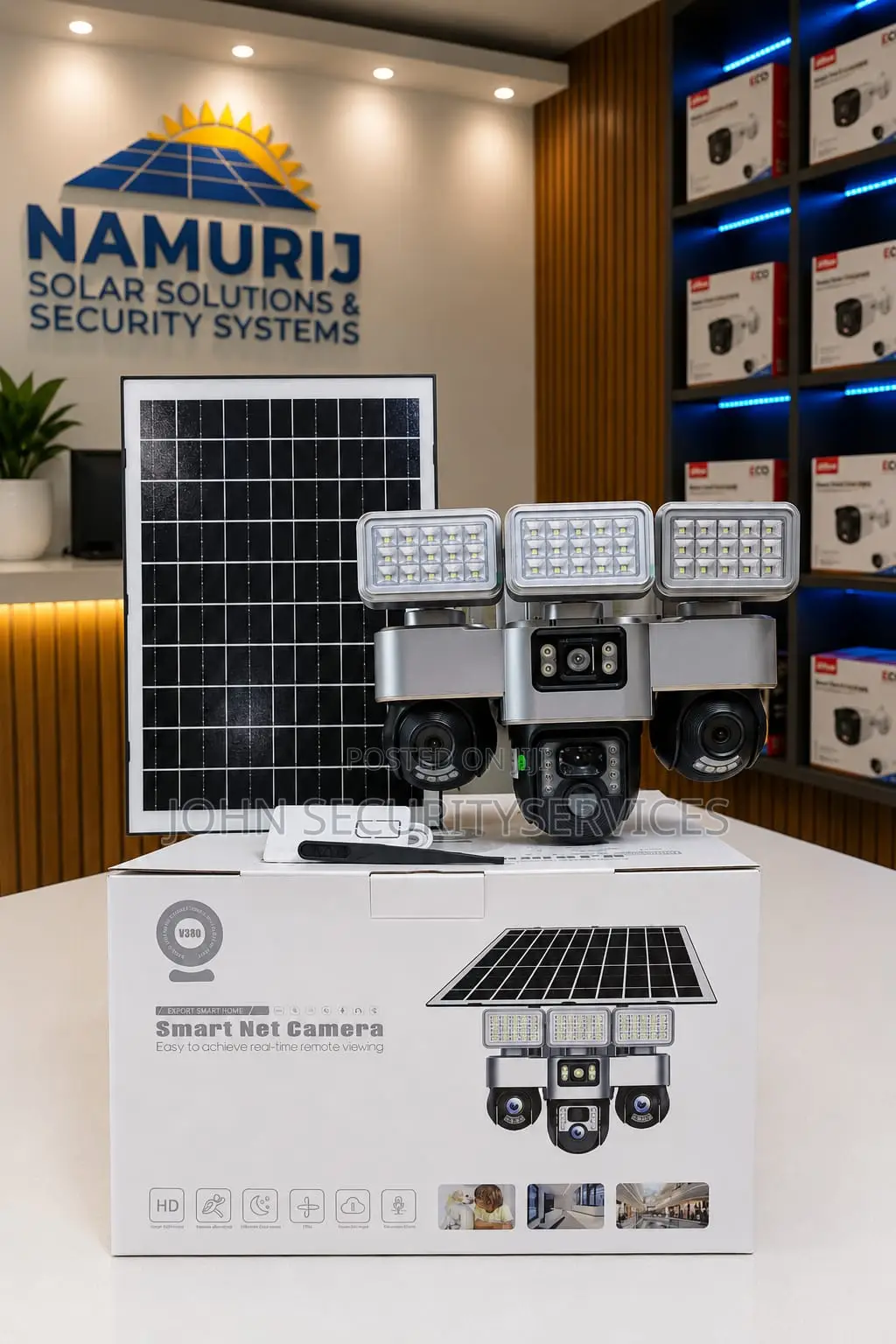 Triple Lens 4G Solar PTZ CCTV Camera | SIM Card