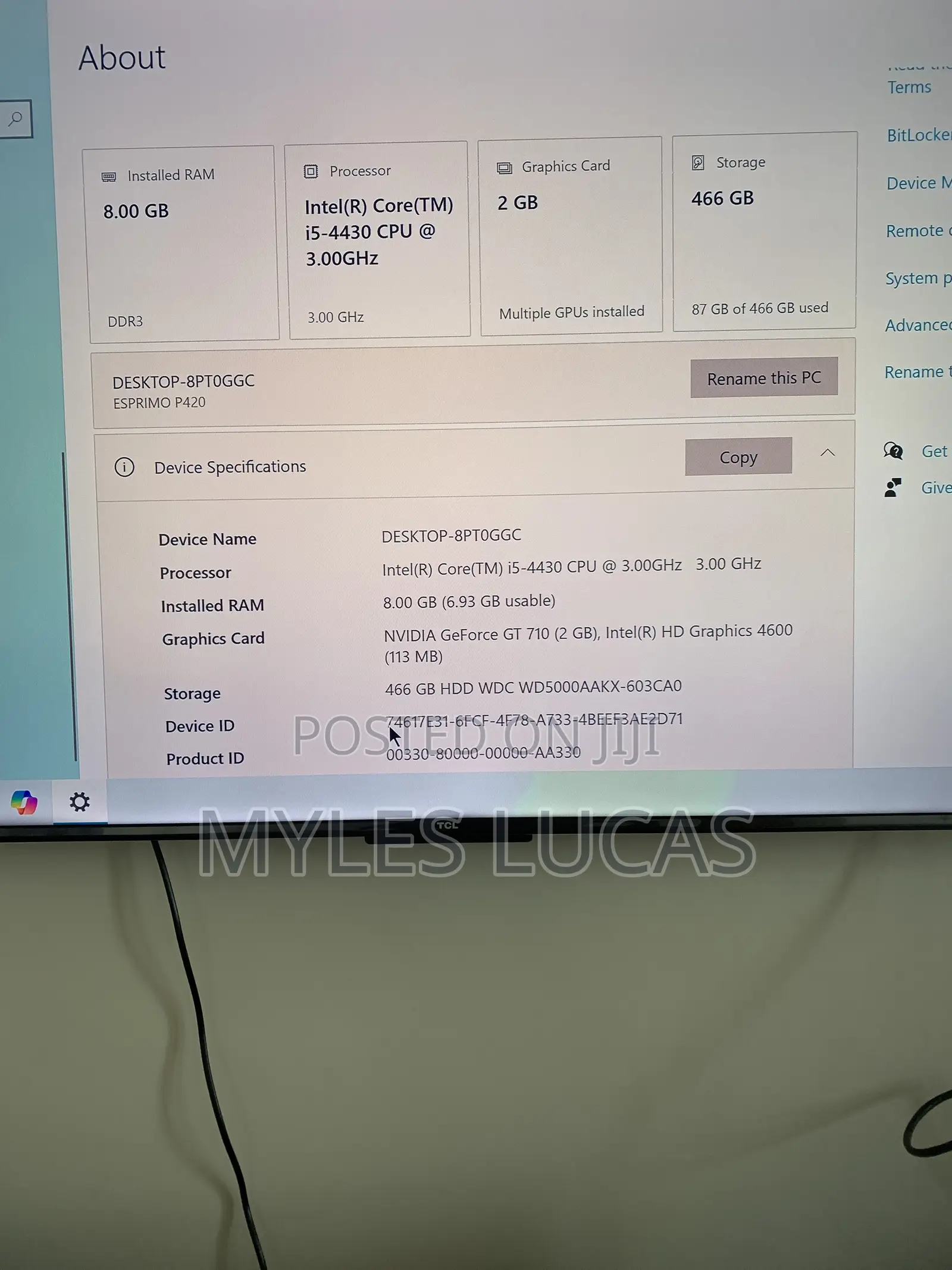 Desktop Computer Fujitsu Celsius  M740 8GB Intel Core i5 HDD 500GB
