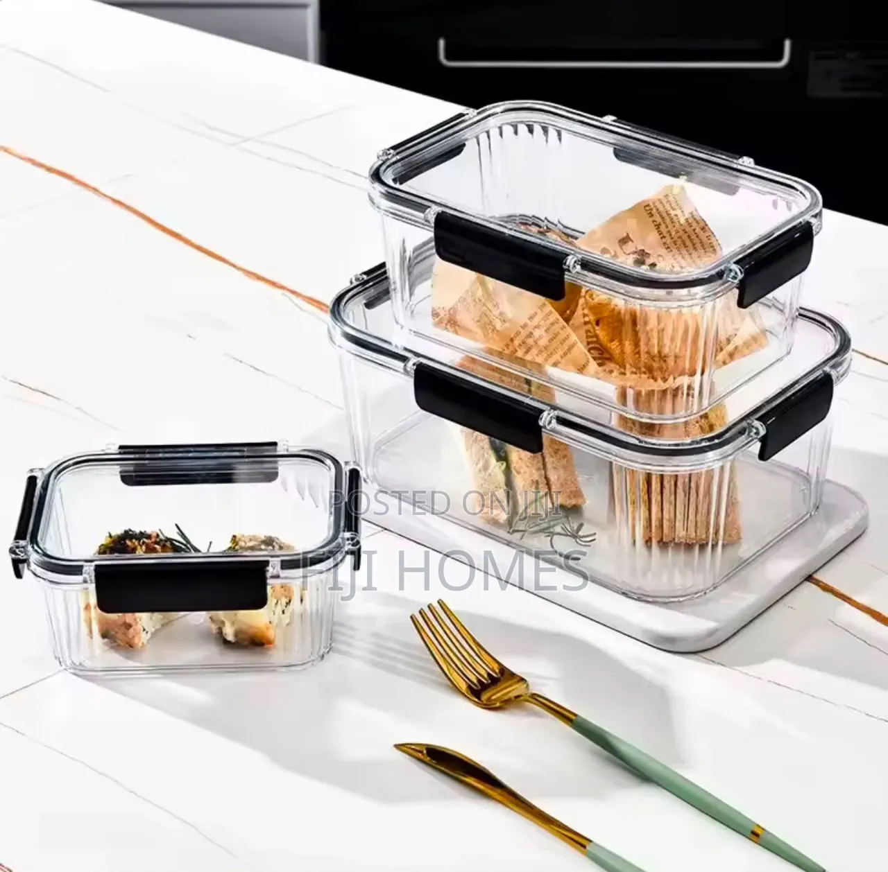 Acrylic Airtight Storage Containers Set | 3 Sizes