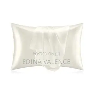 Set of 2 Cream Silk Satin Pillow Covers/Cases