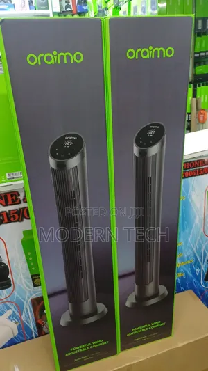 Oraimo CyberStorm 40-Inch Tower Fan 50W – 4 Speeds, Quiet Cooling Fan