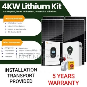 4kw Inverter - 5.12kwh Lithium - (4)620W Solar - Free Installation