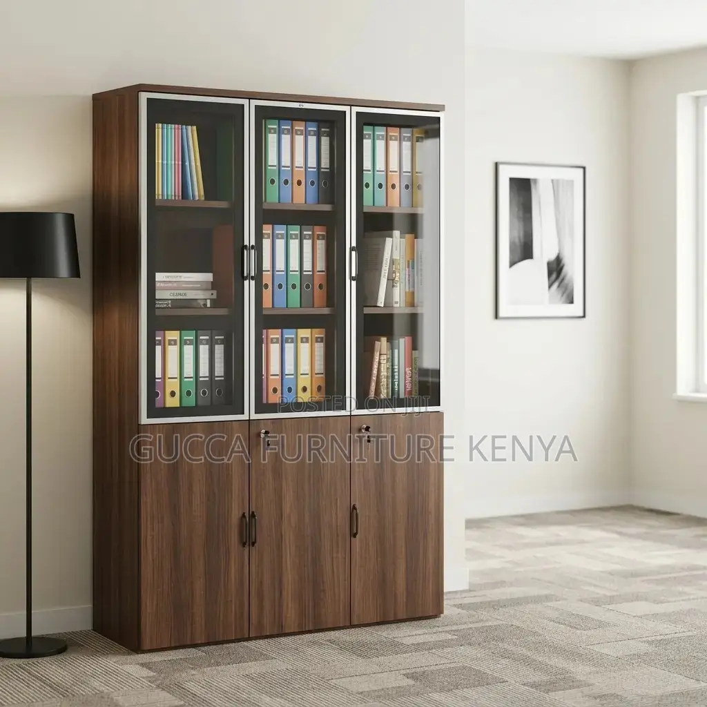 3-Doors Wooden Document Cabinet