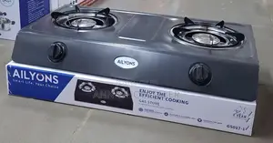 Ailyons 2 Burner Gas Steel Stainless Steel